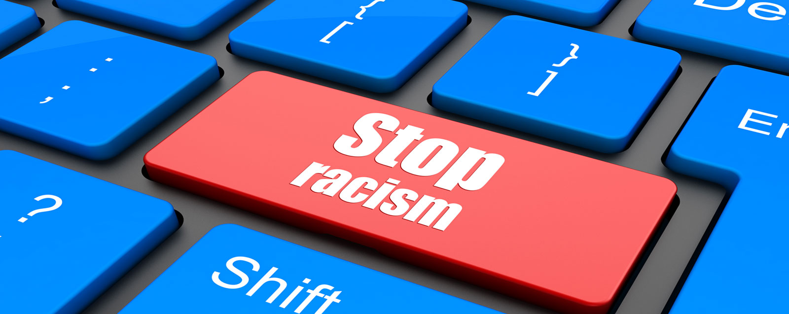 stop racism keyboard key