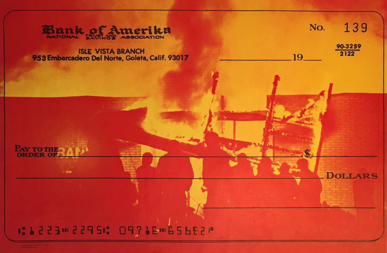 Bank of America Isla Vista poster 1970