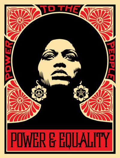 Black Power woman poster
