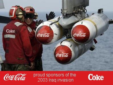 Bombs with Coke logo
