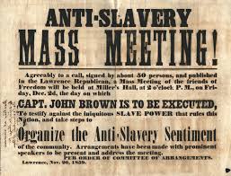 Anti-slavery mass meeting poster