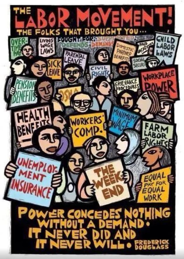 what the labor movement accomplished poster